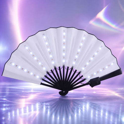 LED Light Up Folding Fan for Raves & Festivals