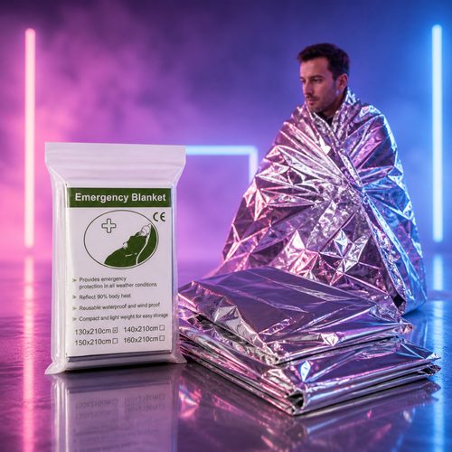 4 Pack Thermal Emergency Blankets for Festivals & Outdoor Events