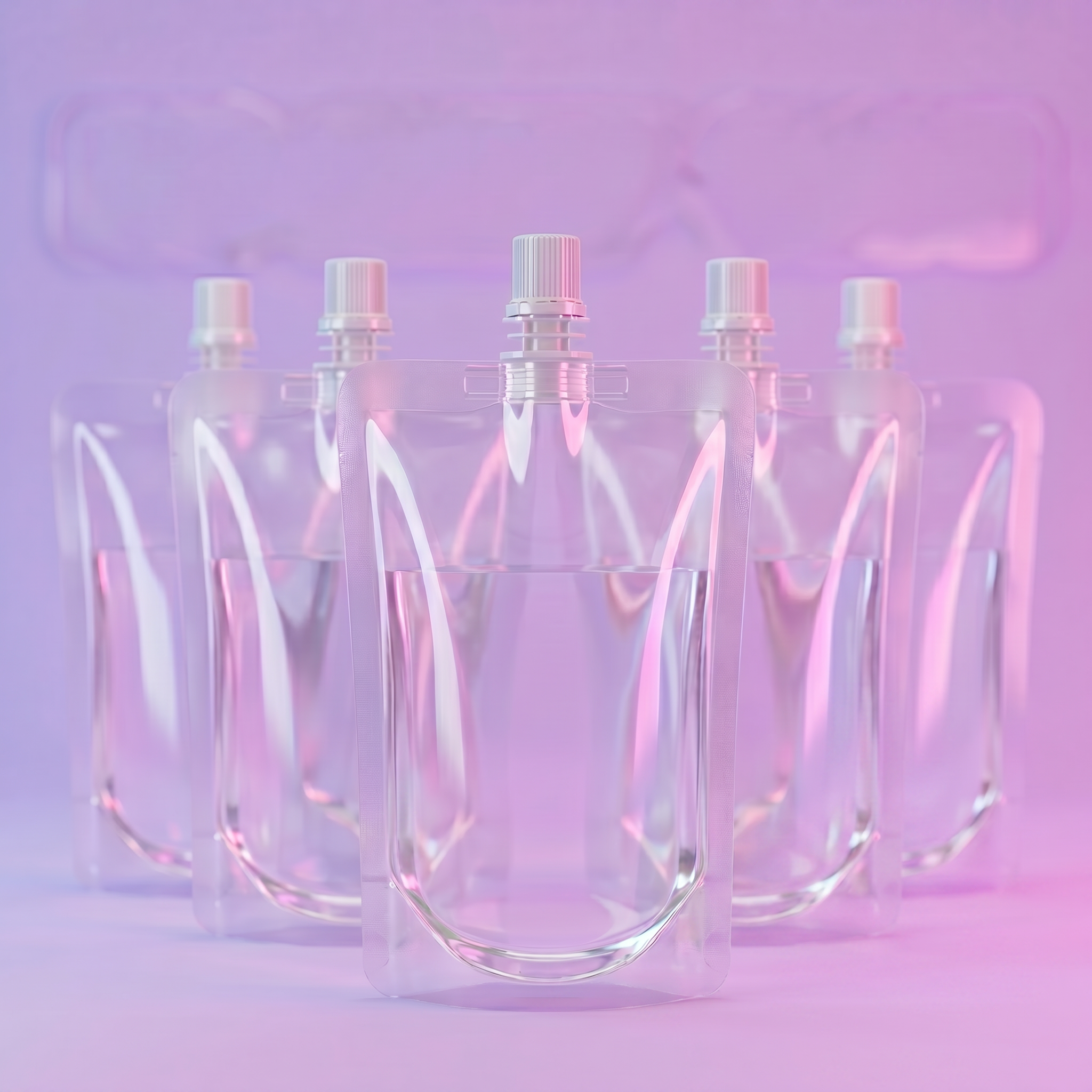 10 Pack Foldable Water Pouches for Festivals & Travel
