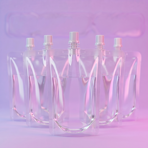 10 Pack Foldable Water Pouches for Festivals & Travel